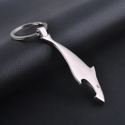 Metal Shark Keychain Bottle Opener Zinc Alloy Key Ring Creative Animal Shape Pendant For Men Women Outdoor Daily Gift