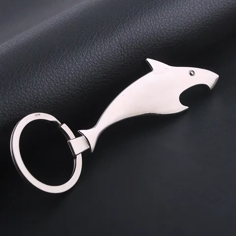Metal Shark Keychain Bottle Opener Zinc Alloy Key Ring Creative Animal Shape Pendant For Men Women Outdoor Daily Gift