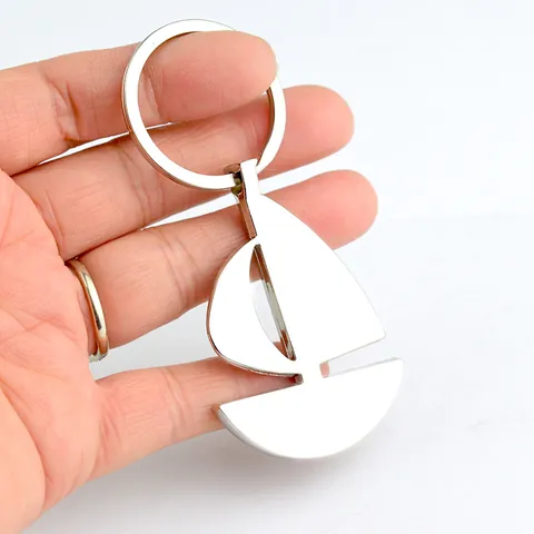 Portachiavi in Metallo Creativo a Barca a Vela per Uomo Donna Lega di Zinco Pendente Nautico Portachiavi Auto Regalo Aziendale Gioielli