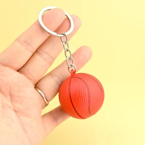Sport Thema Zinklegierung Schlüsselanhänger Basketball Fußball Tennisball Anhänger Tasche Zubehör Silber Ring Geschenk Für Studenten Fans