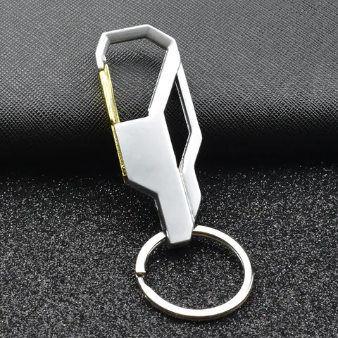Industrie Metall Auto Schlüsselanhänger Für Herren Zinklegierung Gunmetal Silber Gold Geometrischer Schlüsselanhänger Für Täglichen Schlüssel
