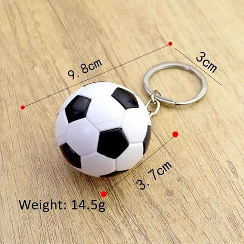 Creative Mini Football Keychain Acrylic Soccer Ball Key Ring Sports Souvenir Bag Pendant Car Key Chain Gift