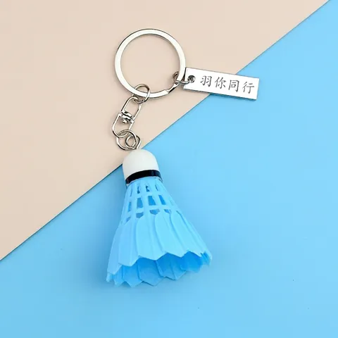 Simulation Badminton Shuttlecock Keychain Creative Sports Mini Shuttlecock Keyring Pendant For Sports Fans Gift