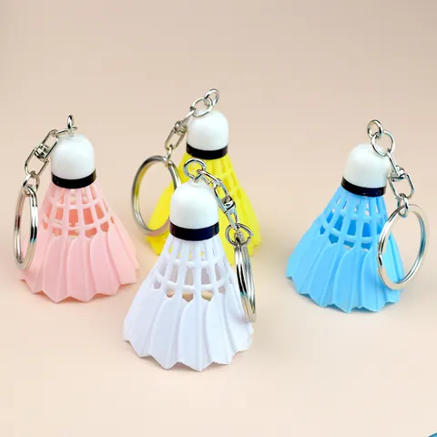 Simulation Badminton Shuttlecock Keychain Creative Sports Mini Shuttlecock Keyring Pendant For Sports Fans Gift