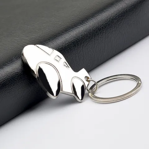 3D Metal Airplane Keychain Zinc Alloy Aircraft Model Keyring Silver Plane Pendant For Pilot Traveler Gift Bag Accessories