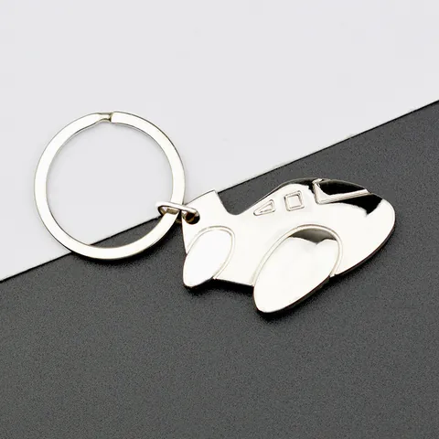 3D Metal Airplane Keychain Zinc Alloy Aircraft Model Keyring Silver Plane Pendant For Pilot Traveler Gift Bag Accessories