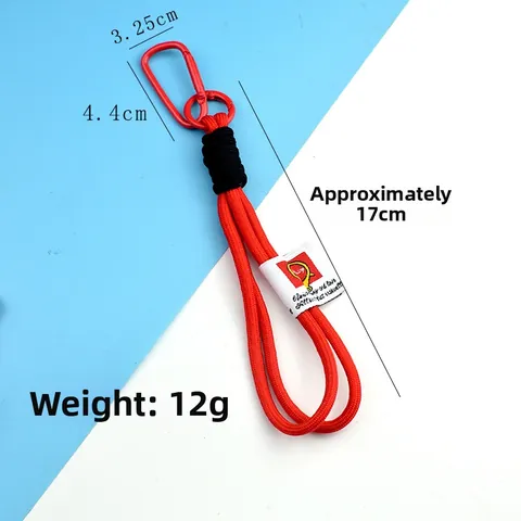 Bunter Geflochtener Nylonseil Schlüsselanhänger Mit Metallkarabiner Handgefertigtes Lanyard Taschenanhänger Zubehör Für Damen Herren Schlüsselring