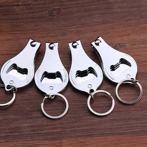 Multifunktionaler Kohlenstoffstahl Nagelknipser Schlüsselanhänger Mit Flaschenöffner Tragbarer Mini Nagelschneider Für Herren Damen Outdoor Alltag