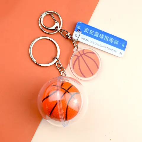 Kreativer 3D Simulation Basketball Schlüsselanhänger Acrylhülle Sporttasche Anhänger Für Schlüssel Rucksack Autozubehör Für Herren