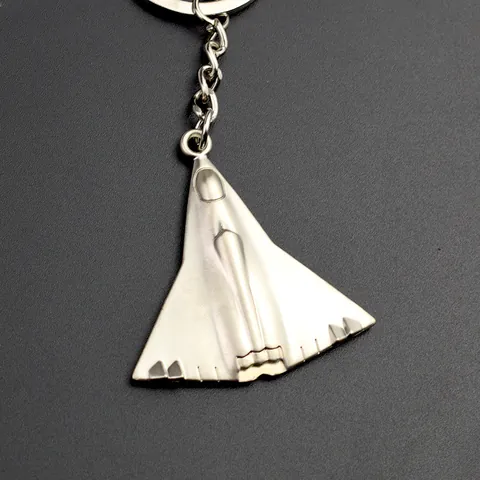 Fighter Jet Metal Keychain Zinc Alloy Fighter Plane Pendant Silver Military Model Key Ring For Men Aviation Enthusiasts Gift