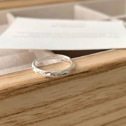 S925 Sterling Silver Starry Sky Diamond Cut Adjustable Open Ring For Women Minimalist Korean Style Sparkling Jewelry Gift