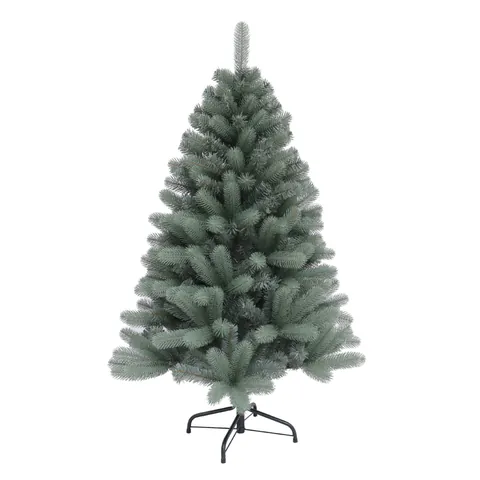 Albero di Natale Artificiale Blu Verde Foglie Miste ad Alta Densità Abete Con Supporto in Metallo per Decorazioni Interne Festive