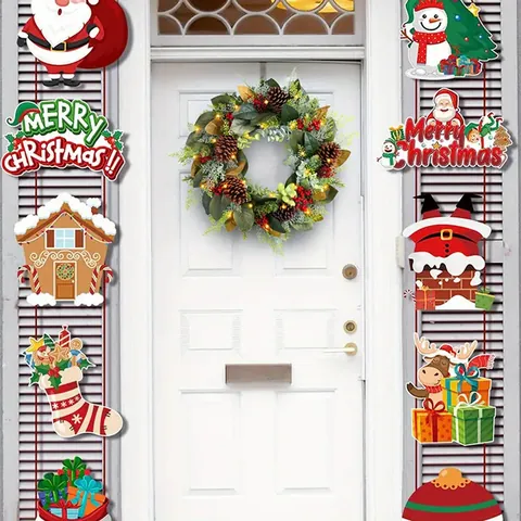 Corona De Navidad Con Luces LED Lazo De Arpillera Piñas Naturales Verdura Artificial Para Puerta De Entrada Decoración Colgante De Pared Del Hogar