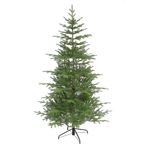 Árbol de Navidad Artificial Realista Con Agujas de Pino de PE Soporte de Metal Sólido Árbol de Navidad Verde Para Decoración Interior