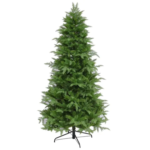 Realistischer Künstlicher Weihnachtsbaum Mit PVC Mischblättern Dichter Kiefernnadelbaum Mit Robustem Metallständer Für Haus Dekor