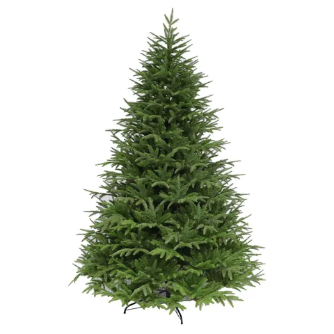 Realistischer Grüner PE Und PVC Künstlicher Weihnachtsbaum Mit Faltbarem Metallständer Dichte Zweige Für Haus Dekoration