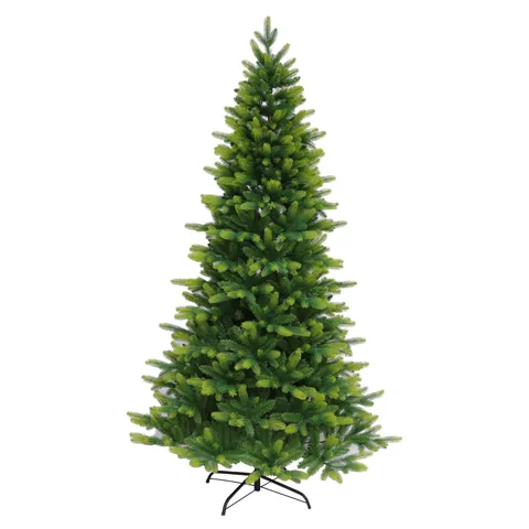 Realistic Green Artificial Christmas Tree Dense PE PVC Pine Needles With Metal Stand For Holiday Festive Home Decoration