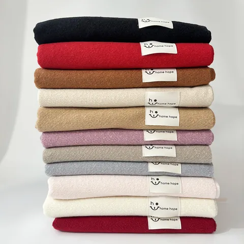 Women Solid Color Imitation Cashmere Scarf Soft Polyester Tassel Shawl Wrap Winter Warm Thick Pashmina Elegant Scarf For Ladies