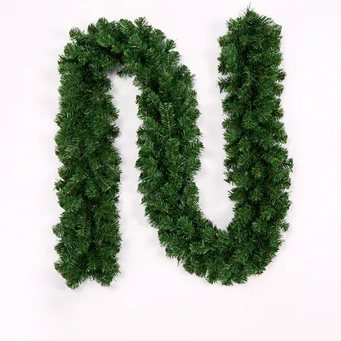 Extra Long Artificial Christmas Garland Green Pine Needle PVC Vine For Home Hotel Mall Xmas Tree DIY Decoration Party Ornament