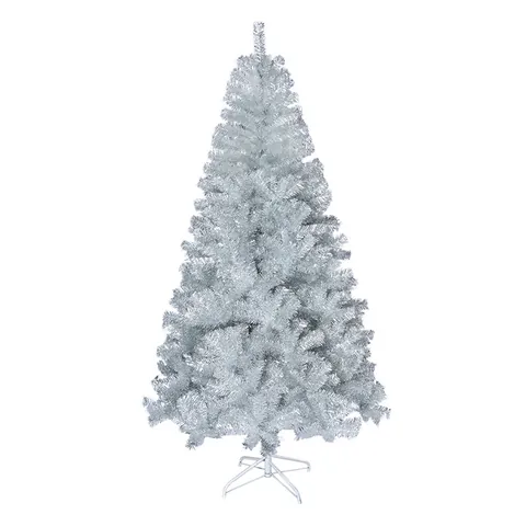 Artificial Silver Christmas Tree Dense Metallic Shimmer Tree With Metal Stand For Festive Holiday Home Party Decor Large Tall Tree