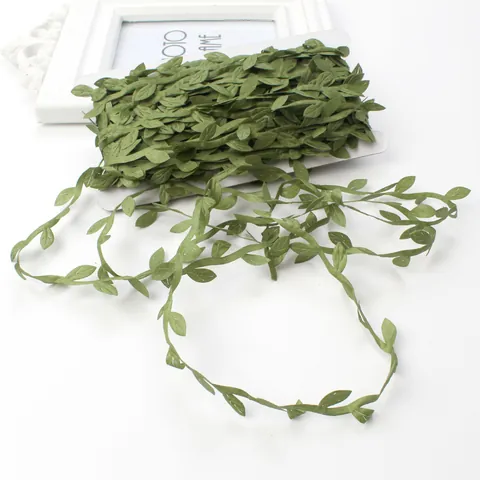 Artificial Willow Leaf Vine Silk Fabric Greenery Garland For DIY Wreath Wedding Party Home Decoration Simulation Plant Handmade Craft Supplies