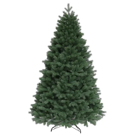 Realistischer PE Künstlicher Weihnachtsbaum Mit Metallständer Dicht Dunkelgrün Kiefer Dekoration Für Wohnzimmer Restaurant Feier