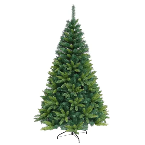 Realistischer Grüner Künstlicher Weihnachtsbaum Mit PVC Blättern Und Metall Klappfuß Für Home Office Feiertag Dekoration