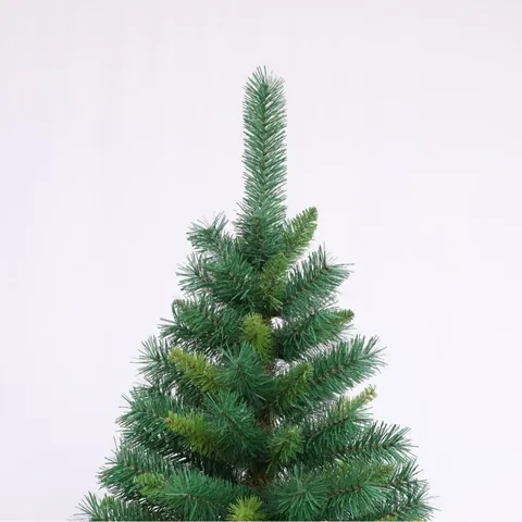 Realistischer Grüner Künstlicher Weihnachtsbaum Mit PVC Blättern Und Metall Klappfuß Für Home Office Feiertag Dekoration