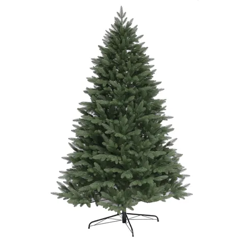 Realistischer PE Künstlicher Weihnachtsbaum Mit Robustem Metallständer Grüne Kiefernnadeln Für Feiertagsdekoration Wohnzimmer Innen