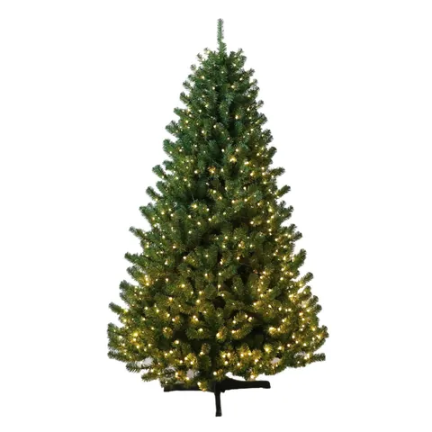 Albero Di Natale Artificiale Realistico In PE Con Luci LED Bianco Caldo Albero Verde Base In Metallo Per Decorazione Casa Ristorante
