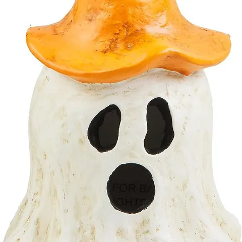 Halloween Ghost Pumpkin LED Light Resin Statue Witch Hat Spooky Figurine Desk Ornament Holiday Party Home Decorations