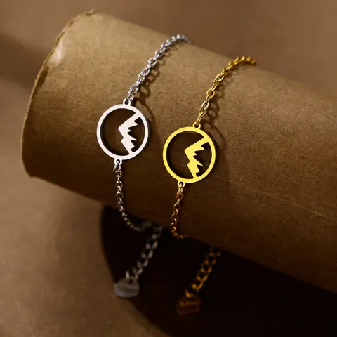 Minimalistisches Edelstahl Hohl Berggipfel Armband Für Damen Herren Natur Inspiriert Geometrischer Schmuck Silber Gold Armband