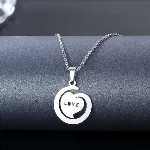 Collana con Pendente in Acciaio Inossidabile 304 Hip Hop per Donna Cuore Lucidato Farfalla Lama di Rasoio Pendente Animale Gioielli per Feste Quotidiane