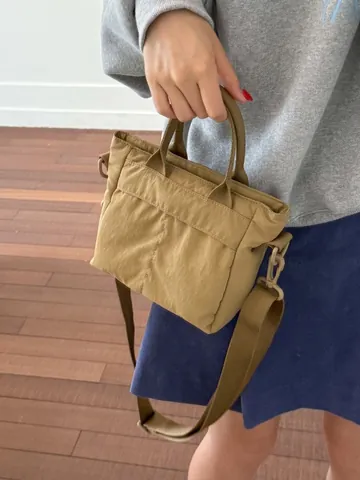 Borsa a Tracolla in Nylon Casual da Donna Borsa a Mano Leggera Pendolare Secchiello Piccola Tote Con Tracolla Regolabile