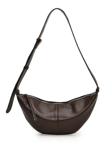 Vintage PU Leder Halbmond Umhängetasche Für Damen Elegante Knödelform Schultertasche Pendler Handtasche Mit Verstellbarem Riemen