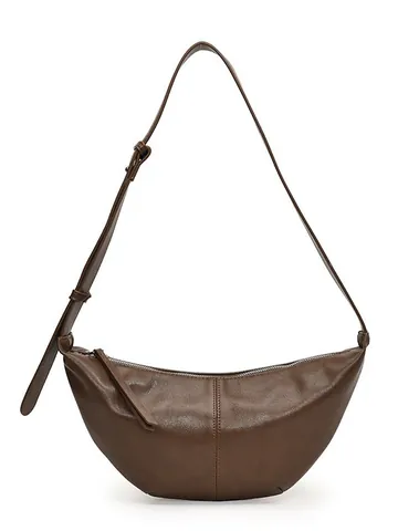 Vintage PU Leder Halbmond Umhängetasche Für Damen Elegante Knödelform Schultertasche Pendler Handtasche Mit Verstellbarem Riemen