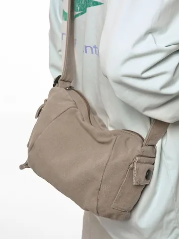 Casual Canvas Messenger Tas Kleine Vierkante Crossbodytas Met Verstelbare Riem Zijvak Voor Dames Heren Studenten Dagelijks