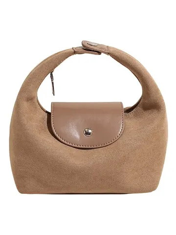Borsa a Tracolla da Donna in Camoscio Vintage Occidentale Patchwork a Fagottino Borsa a Mano di Alta Moda per il Pendolarismo Quotidiano