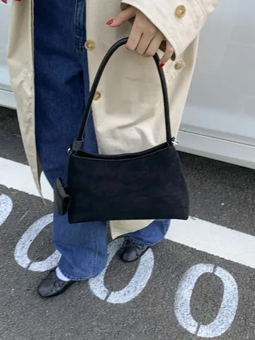 Women Retro Frosted PU Leather Underarm Bag Vintage Shoulder Bag With Detachable Mini Pouch Daily Commute Fashion Bag
