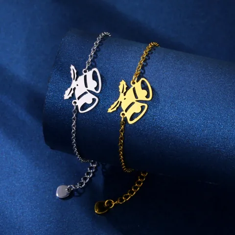 Edelstahl Weihnachtsglocken Stechpalmenblatt Armband Für Damen Minimalistisch Gold Silber Galvanisiert Verstellbar Schmuck
