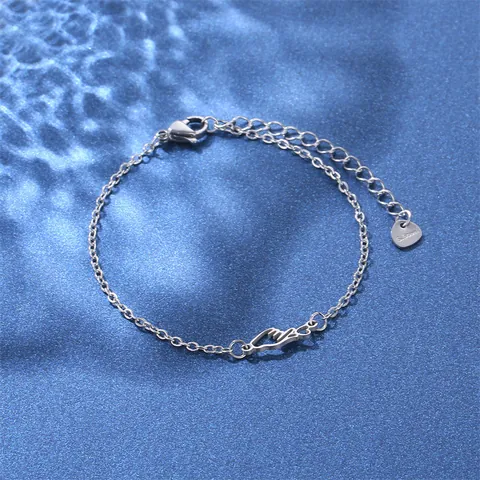 Bracciale con Charm in Acciaio Inossidabile Catena Regolabile Margherita Albero della Vita Cuore Libellula Elefante Delfino Gioielli Moda Regalo