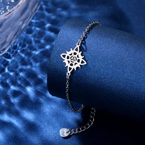 Edelstahl Hexenknoten Armband Für Damen Hohl Geometrisch Keltischer Knoten Verstellbare Handschmuck Geschenk