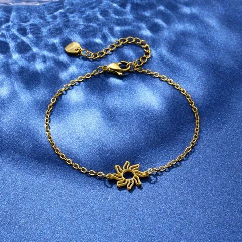 Bracciale in Acciaio Inossidabile di Moda per Donna Placcato Oro Scorpione Ragno Girasole Corona Gatto Delfino Ciondolo Gioielli Regalo