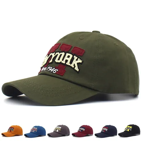 Casquette de Baseball en Coton Brodé New York Vintage Américain Pour Hommes Femmes Pare-soleil Réglable Sport de Plein Air Hat