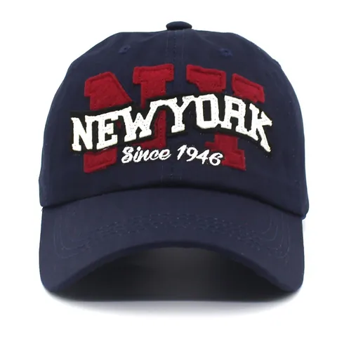 Casquette de Baseball en Coton Brodé New York Vintage Américain Pour Hommes Femmes Pare-soleil Réglable Sport de Plein Air Hat
