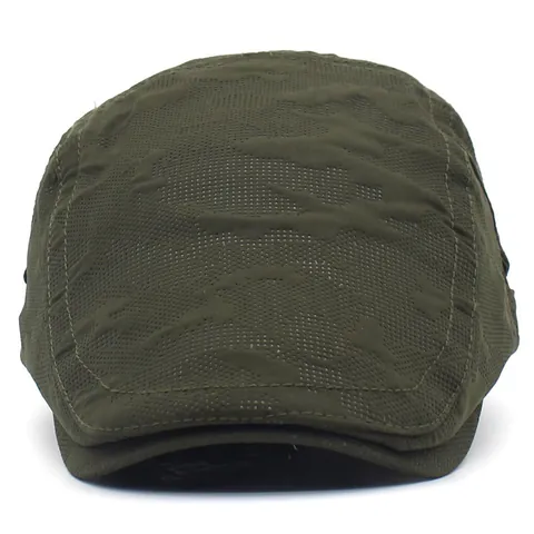 Breathable Cotton Flat Cap For Men Women Embossed Bubble Texture Beret Adjustable Korean Style Summer Outdoor Sun Hat