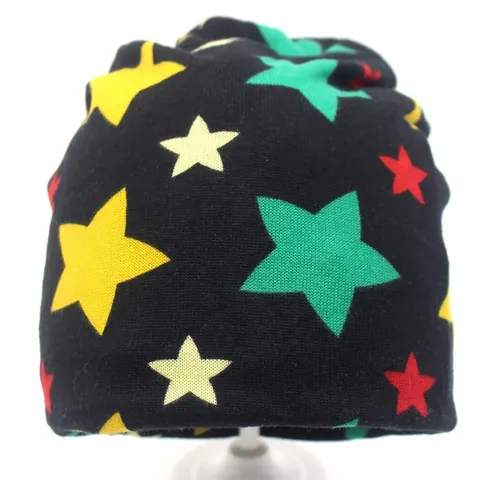 Dames Imitatie Kasjmier Beanie Muts Kleurrijk Sterpatroon Slouchy Zacht Gebreide Muts Herfst Winter Warm Outdoor Headwear