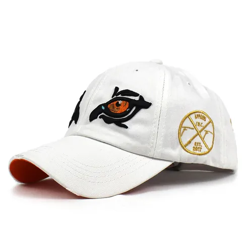 Vintage Gewaschene Baumwolle Baseballkappe Für Herren Damen Adlerauge Stickerei Distressed Retro Gebogene Krempe Sonnenschutz Outdoor Hut