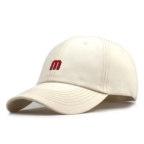 Casquette de Baseball Unisexe en Coton Décontracté Broderie Lettre m Réglable Pare-soleil Sport Chapeau Hommes Femmes Outdoor
