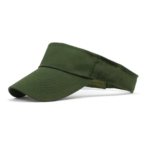 Unisex Cotton Blend Sun Visor Hat Adjustable Outdoor Sport Empty Top Beach Cap Breathable Casual Golf Sunshield Visor